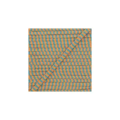 Cordon Tressé Zig zag 8 mm - Orange/Bleu