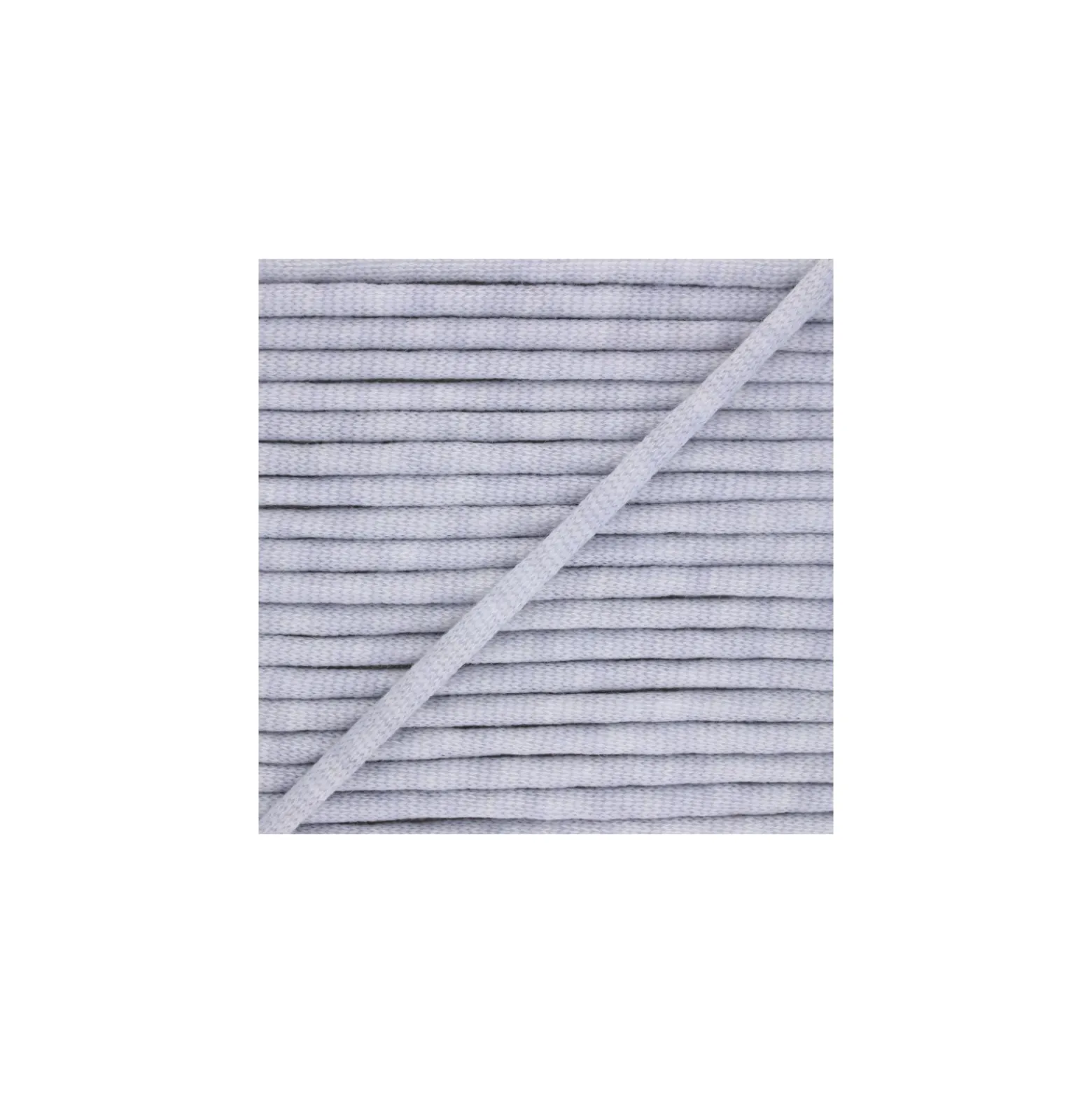 Cordon tricoté chiné 7 mm - gris