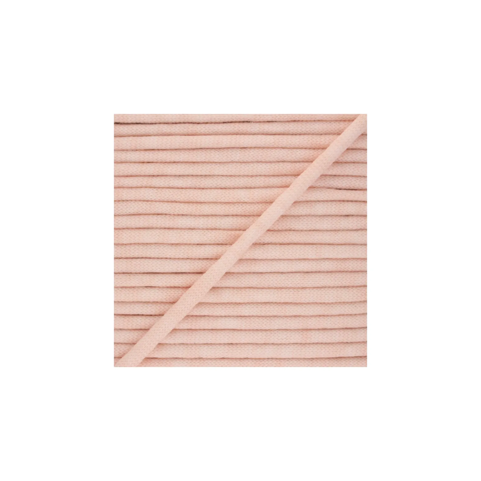 Cordon tricoté chiné 7 mm - rose pâle