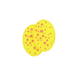 Coudières Genouillères fleurs rose fluo/jaune jersey