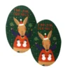 Coudières Genouillères thermocollantes Noël des animaux - Kangourou (la paire)