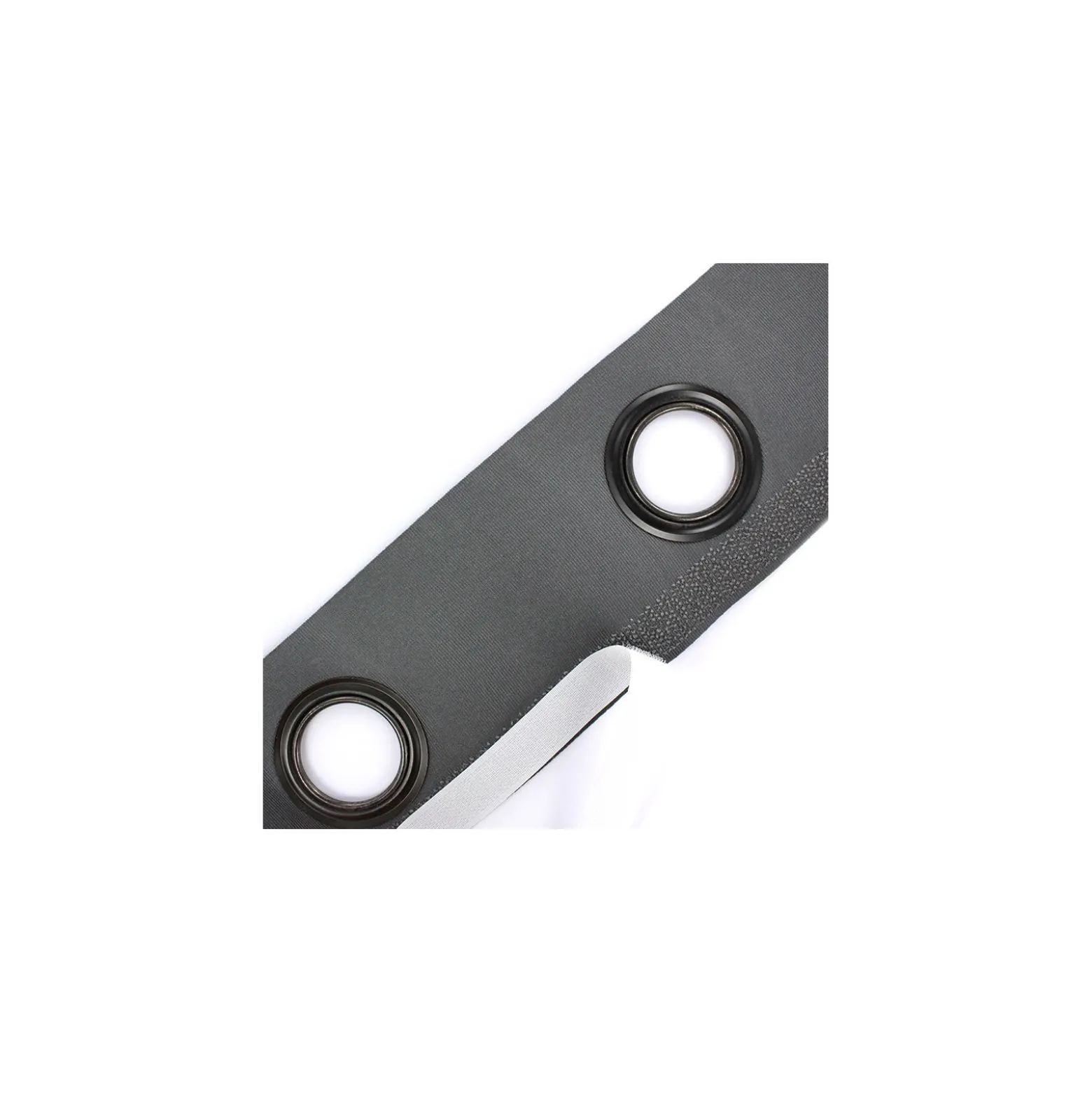 ♥ Coupon 120 cm ♥ Bande à oeillets auto-agrippante Rivetstrip® - gris x 18cm