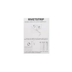 ♥ Coupon 120 cm ♥ Bande à oeillets auto-agrippante Rivetstrip® - gris x 18cm
