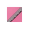 ♥ Coupon 110 cm ♥ Ruban dentelle lurex strass gris / noir