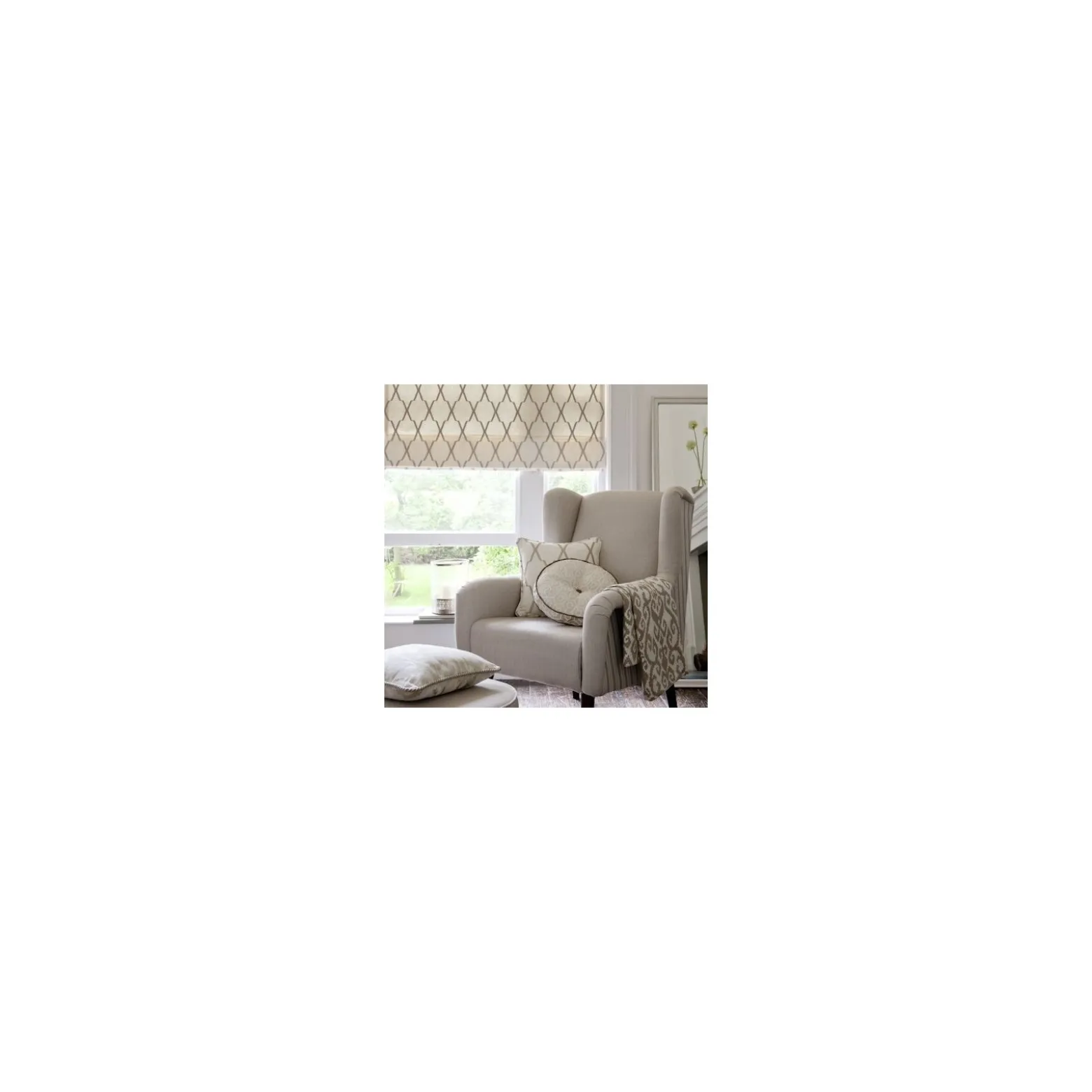 Coupon 150 cm x 140 cm Tissu Clarke & Clarke Global Luxe Riad Ivory