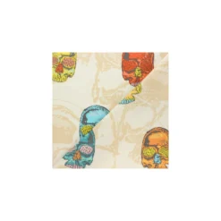 Coupon 100 cm x 110 cm Tissu coton Alexander Henry - Head Trip - écru