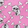 Coupon 100 cm x 110 cm Tissu coton Alexander Henry Skull and bones - rose