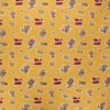 Coupon 100 cm x 110 cm Tissu coton Camelot Fabrics Tom and Jerry Foes forever Jerry - jaune miel