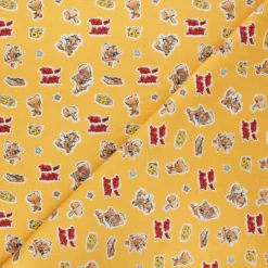 Coupon 100 cm x 110 cm Tissu coton Camelot Fabrics Tom and Jerry Foes forever Jerry - jaune miel