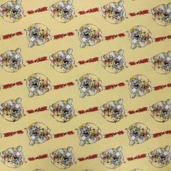 Coupon 100 cm x 110 cm Tissu coton Camelot Fabrics Tom and Jerry together - jaune