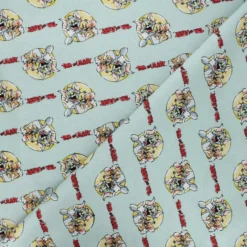 Coupon 100 cm x 110 cm Tissu coton Camelot Fabrics Tom and Jerry together - opaline