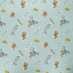 Coupon 100 cm x 110 cm Tissu coton Camelot Fabrics Tom and Jerry Foes forever - opaline