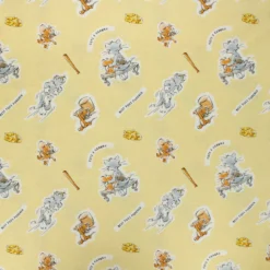 Coupon 100 cm x 110 cm Tissu coton Camelot Fabrics Tom and Jerry Foes forever - jaune