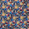 Coupon 100 cm x 110 cm Tissu coton Camelot Fabrics Justice League Stacked Heroes - bleu
