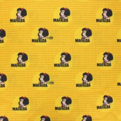 Coupon 100 cm x 140 cm Tissu coton cretonne Mafalda - jaune