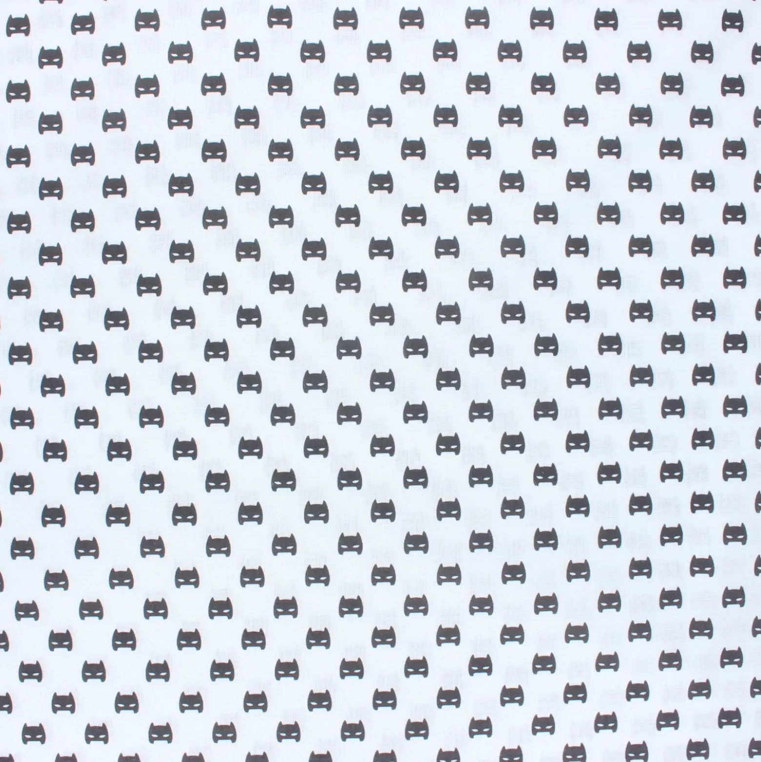 Coupon 100 cm x 145 cm Tissu coton cretonne Bat masks - blanc