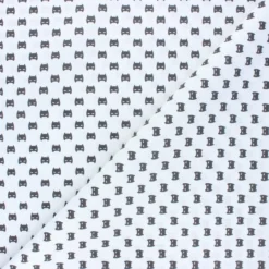 Coupon 100 cm x 145 cm Tissu coton cretonne Bat masks - blanc
