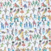 Coupon 100 cm x 145 cm Tissu coton cretonne Strongest team - blanc