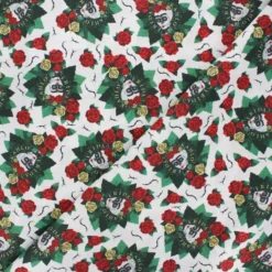 Coupon 100 cm x 148 cm Tissu coton cretonne Frida Kahlo and roses - blanc