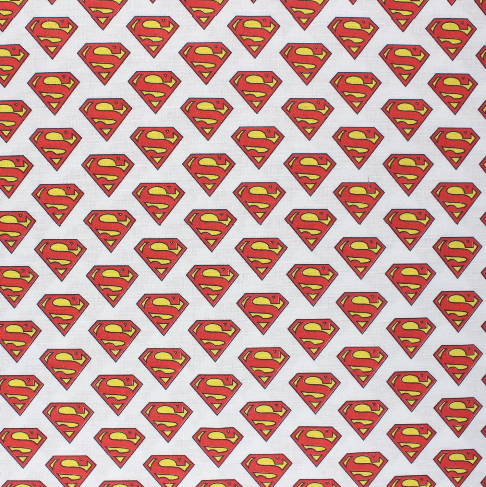 Coupon 100 cm x 150 cm Tissu coton cretonne Superman - blanc