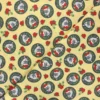 Coupon 100 cm x 148 cm Tissu coton cretonne Frida Kahlo caps - jaune