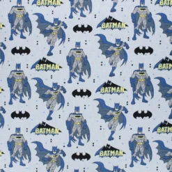 Coupon 100 cm x 110 cm Tissu coton Justice league Batman - gris