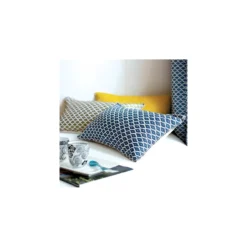 Coupon 100 cm x 150 cm Tissu Jacquard tissé Jakarta petit losange ikat lin