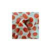 Coupon 100 cm X 150 cm- Tissu mousseline big dot - orange et bleu
