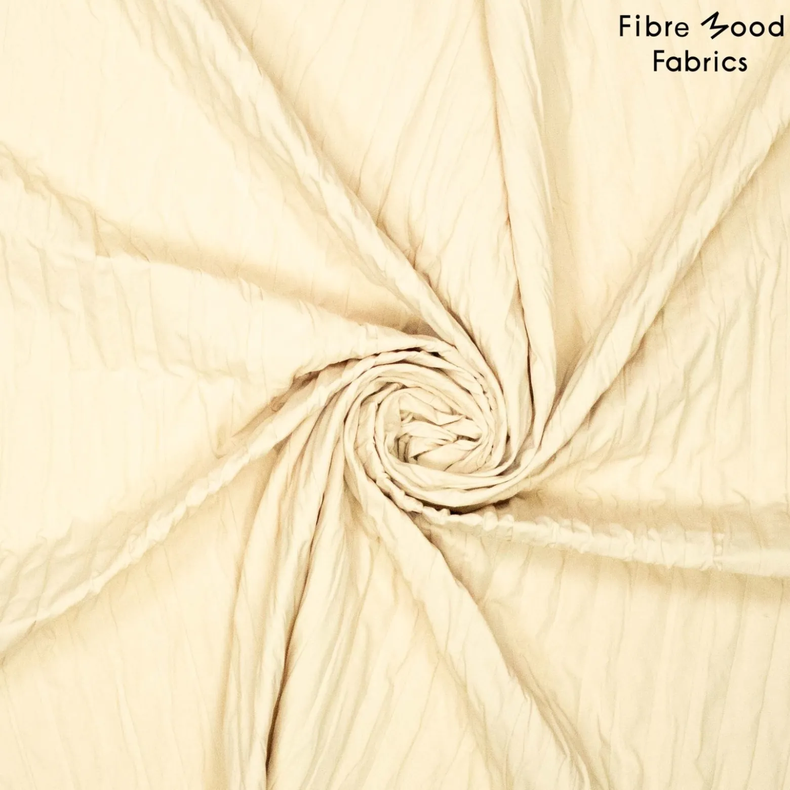 Coupon 30 cm x 135 cm Tissu plissé 3D Fibre mood - beige