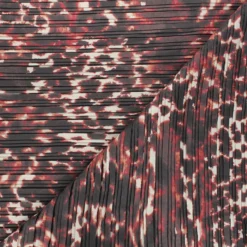 Coupon 50 cm x 140 cm Tissu polyester plissé Tatiana - rouge