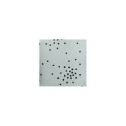 Coupon 100 cm x 135 cm Tissu tulle floqué haute qualité étoile - noir