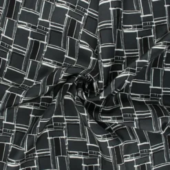 Coupon 50 cm x 130 cm Tissu viscose satin Grafika - gris foncé