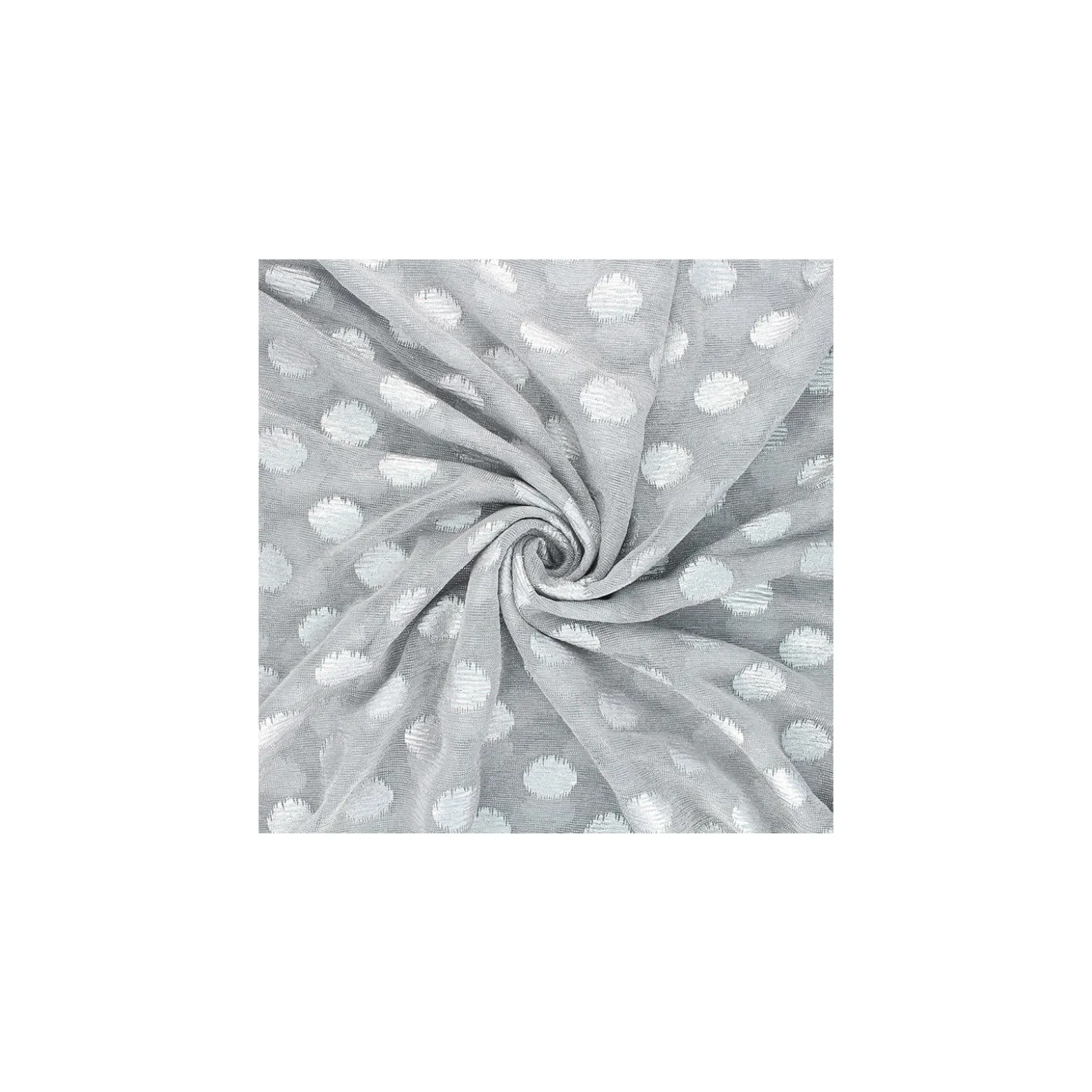 Coupon 100 cm x 155 cm Tulle souple irisé pois argent - argent