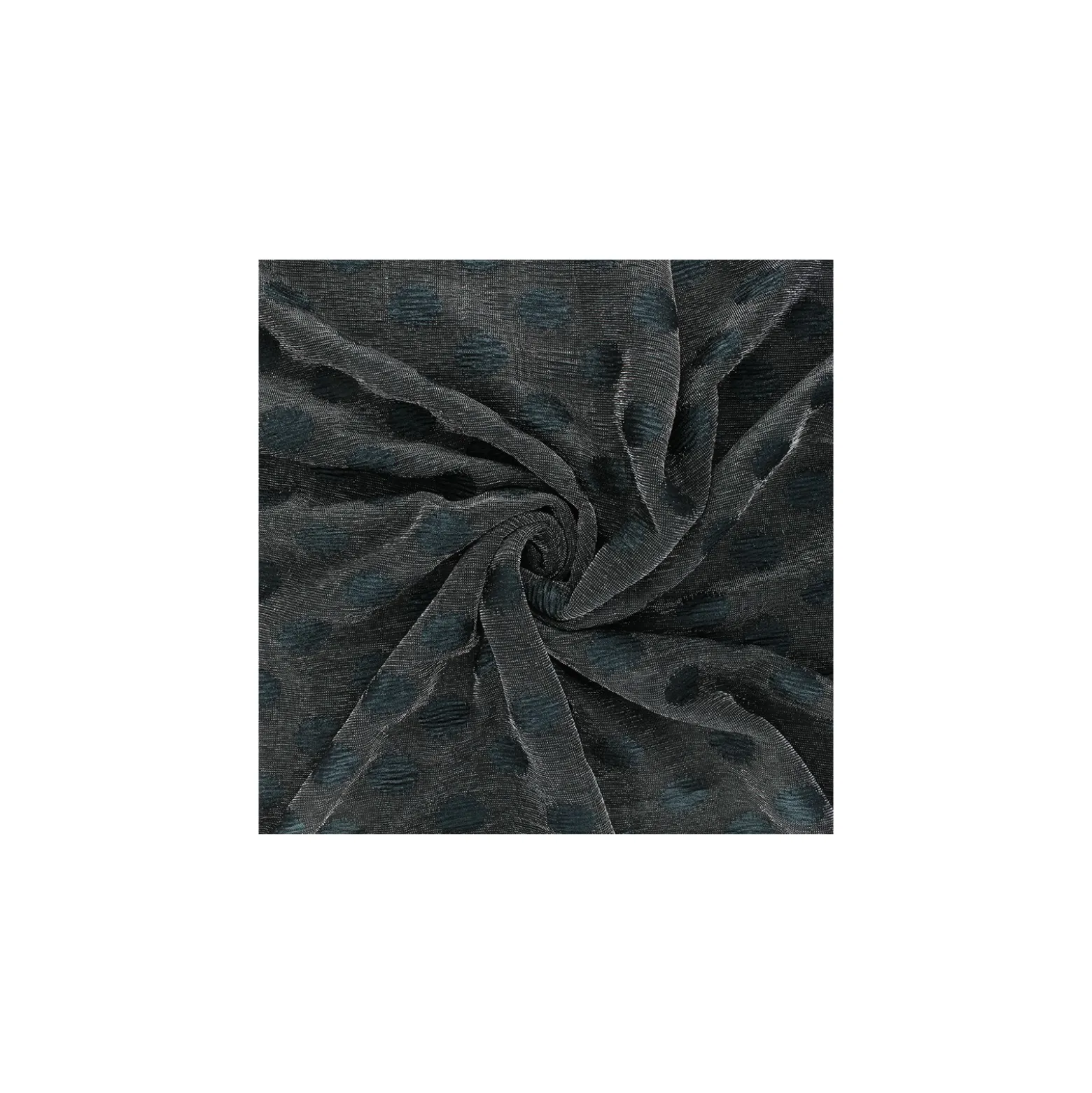 Coupon 100 cm x 155 cm Tulle souple irisé pois noir - noir