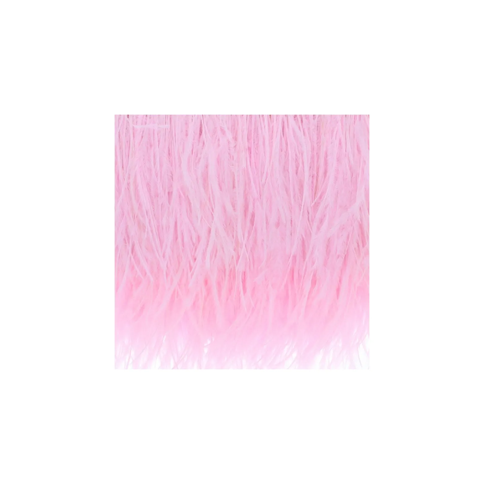 Coupon 2 m Galon Plumes d'Autruche Rio 14 cm - Rose
