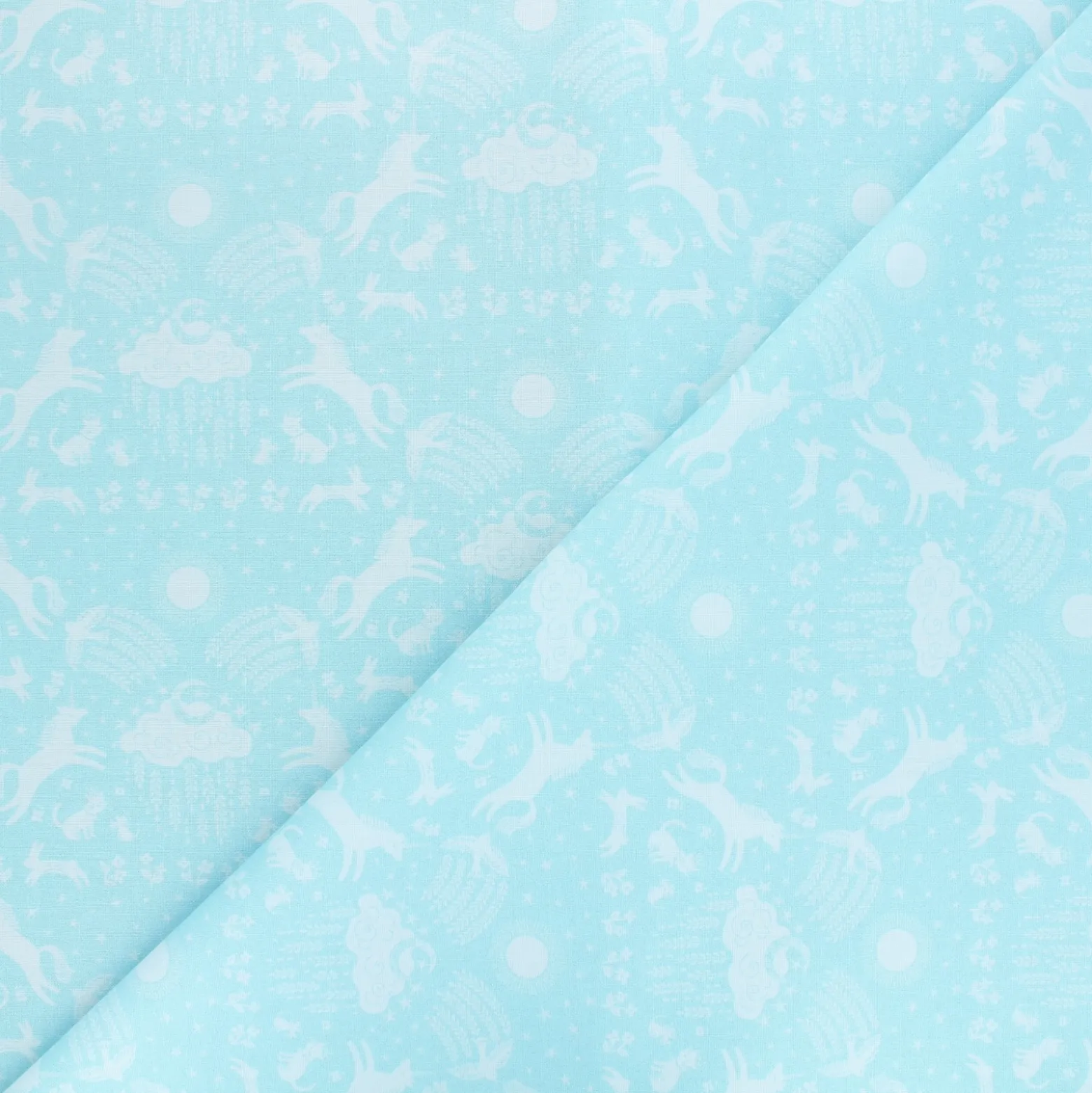 Coupon tissu coton Blend fabrics Happy Skies - bleu (50 cm x 110 cm)