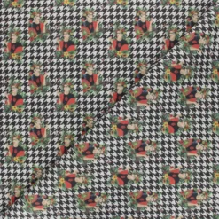 Coupon tissu coton cretonne Frida Kahlo Pintora - noir (50 cm x 140 cm)