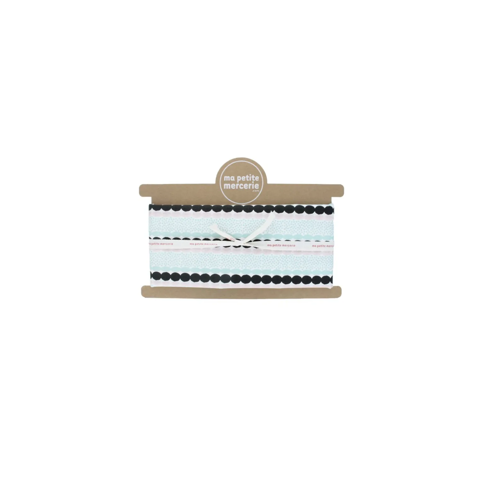 Coupon tissu coton cretonne Graphic Stripe - céladon (50 cm x 140 cm)