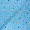 Coupon tissu coton cretonne Martiens - bleu clair (50 cm x 150 cm)