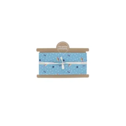 Coupon tissu coton cretonne Martiens - bleu clair (50 cm x 150 cm)