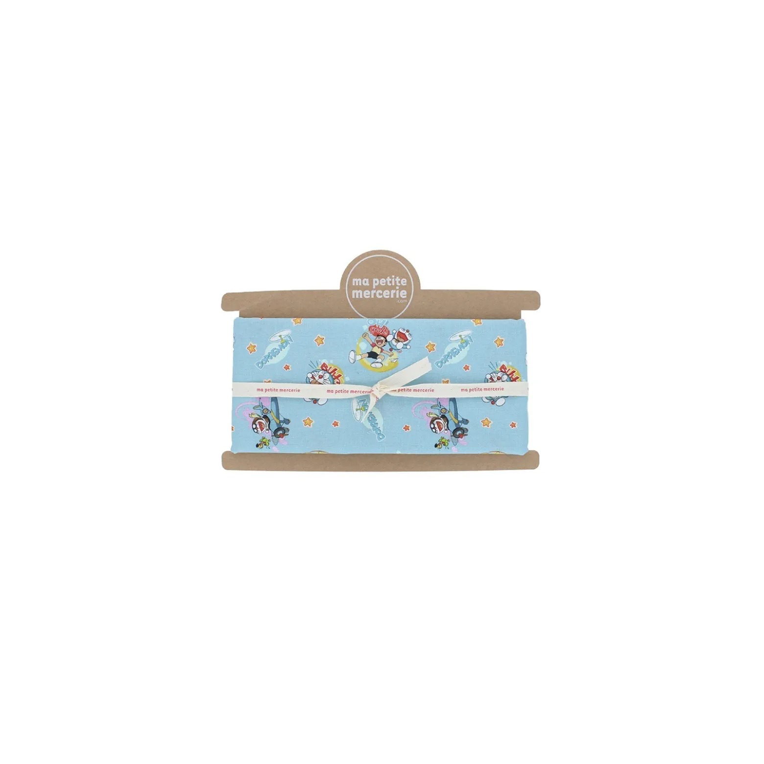 Coupon tissu coton cretonne Nobita Nobi - bleu (50 cm x 150 cm)