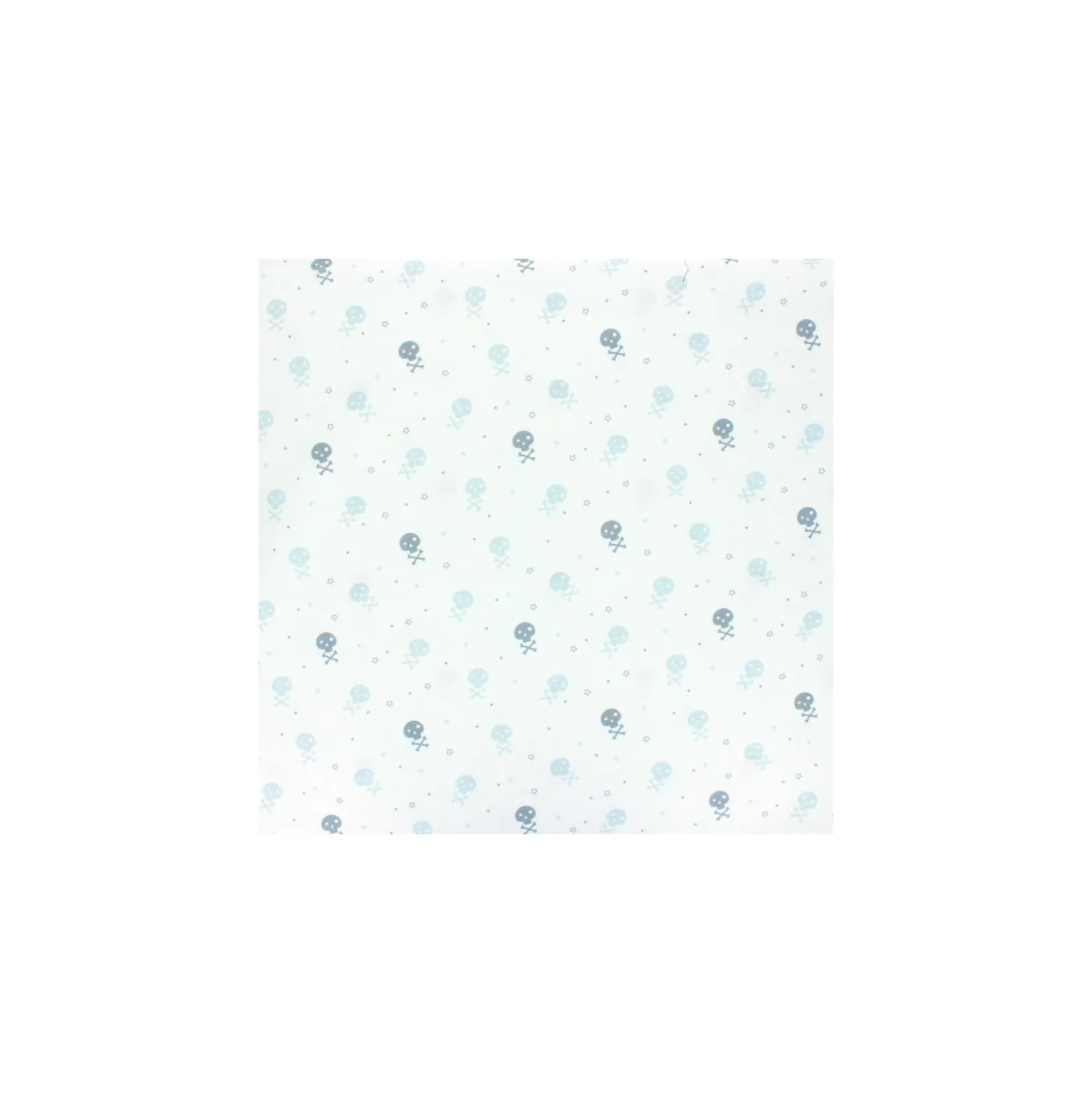 Coupon tissu coton cretonne Skully - bleu (50 cm x 150 cm)