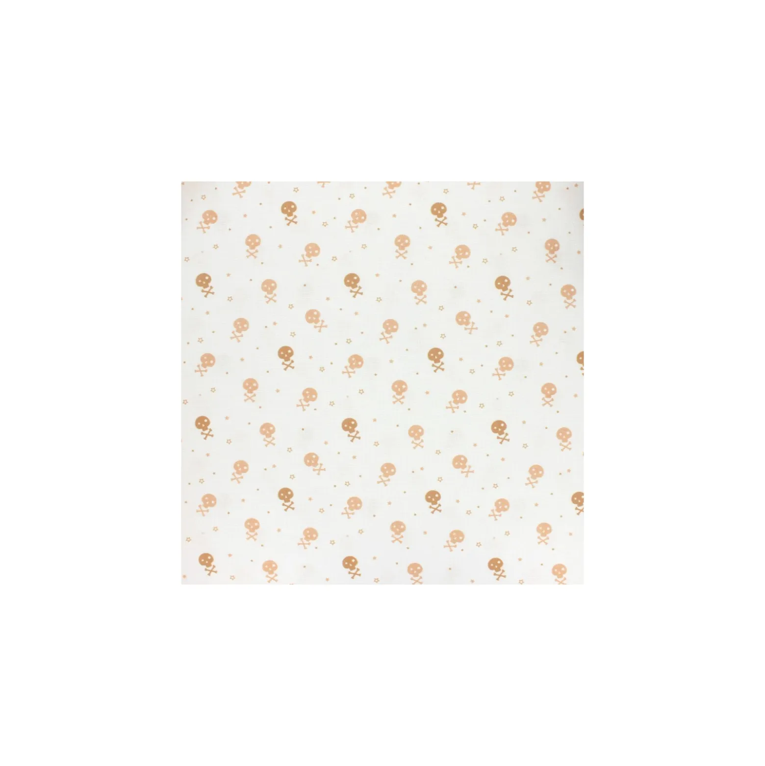 Coupon tissu coton cretonne Skully - orange (50 cm x 150 cm)