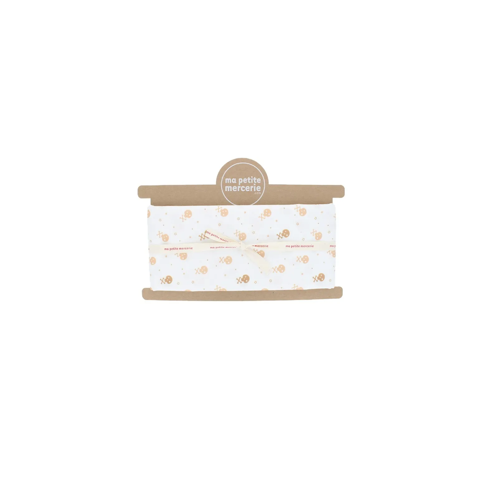 Coupon tissu coton cretonne Skully - orange (50 cm x 150 cm)