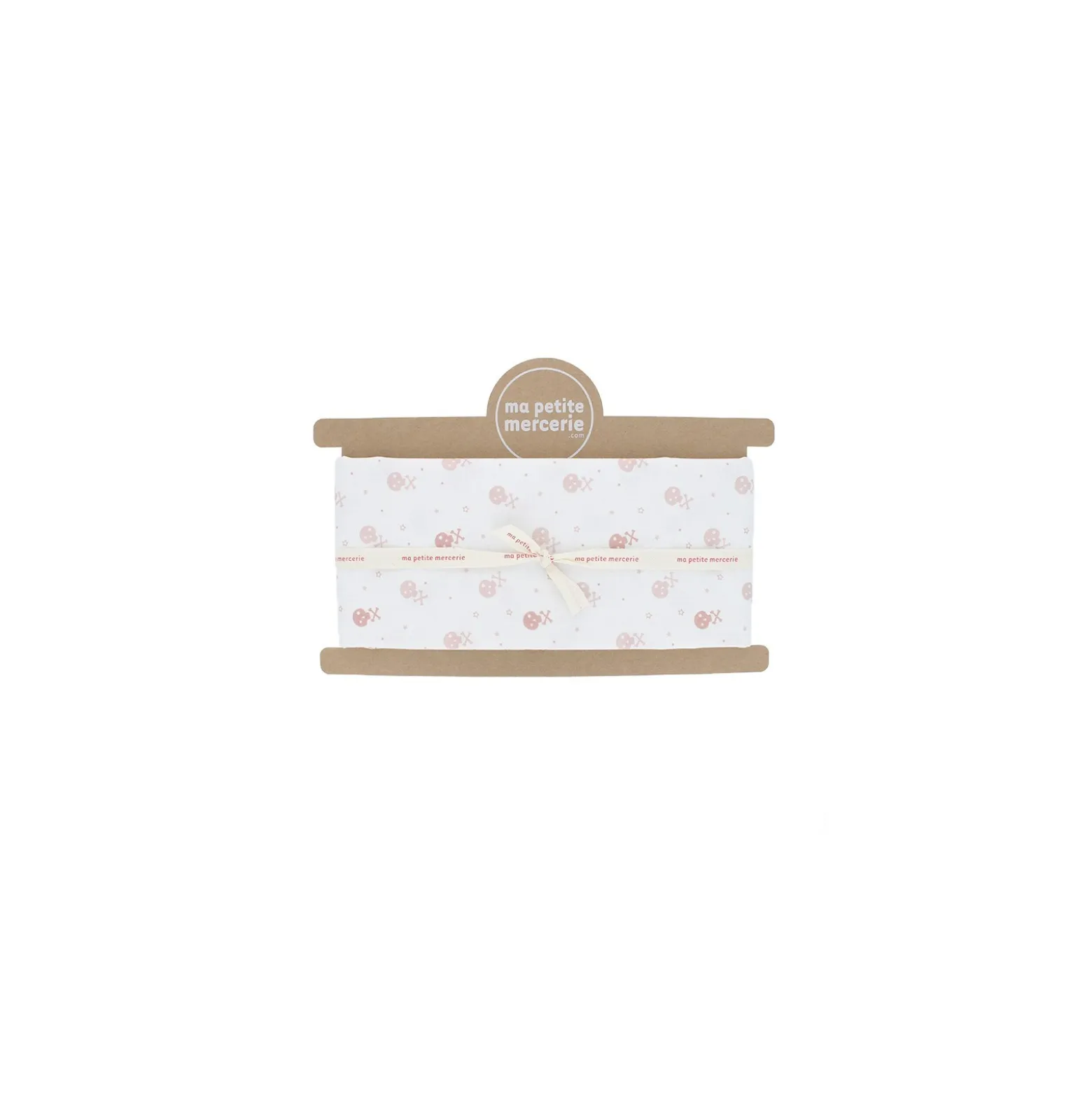 Coupon tissu coton cretonne Skully - rose (50 cm x 150 cm)