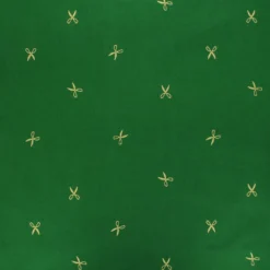 Coupon tissu coton Hoffman Fabrics Batiks Ciseaux - vert (50 cm x 110 cm)