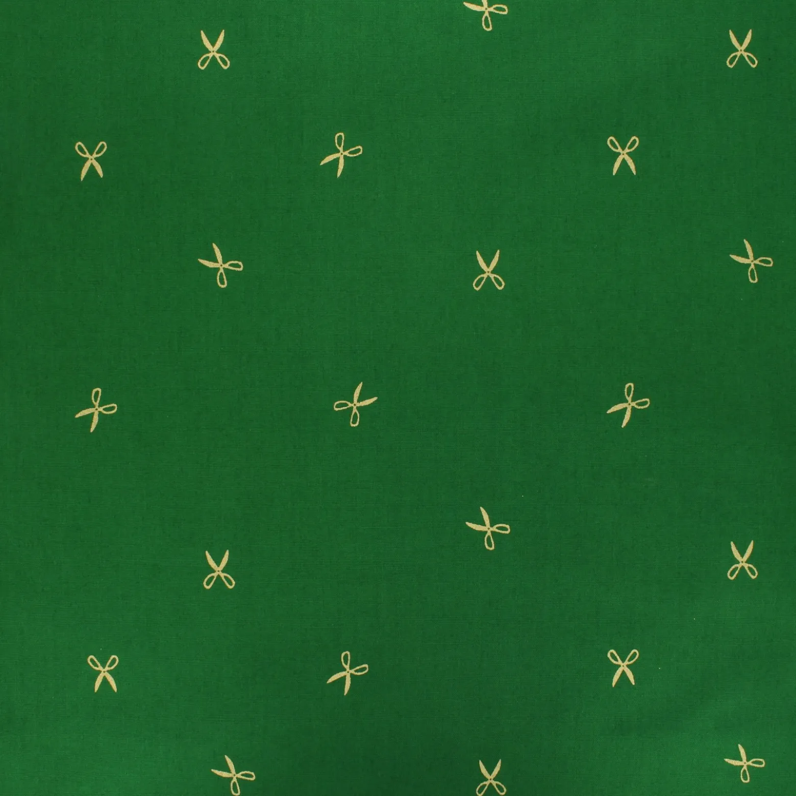 Coupon tissu coton Hoffman Fabrics Batiks Ciseaux - vert (50 cm x 110 cm)