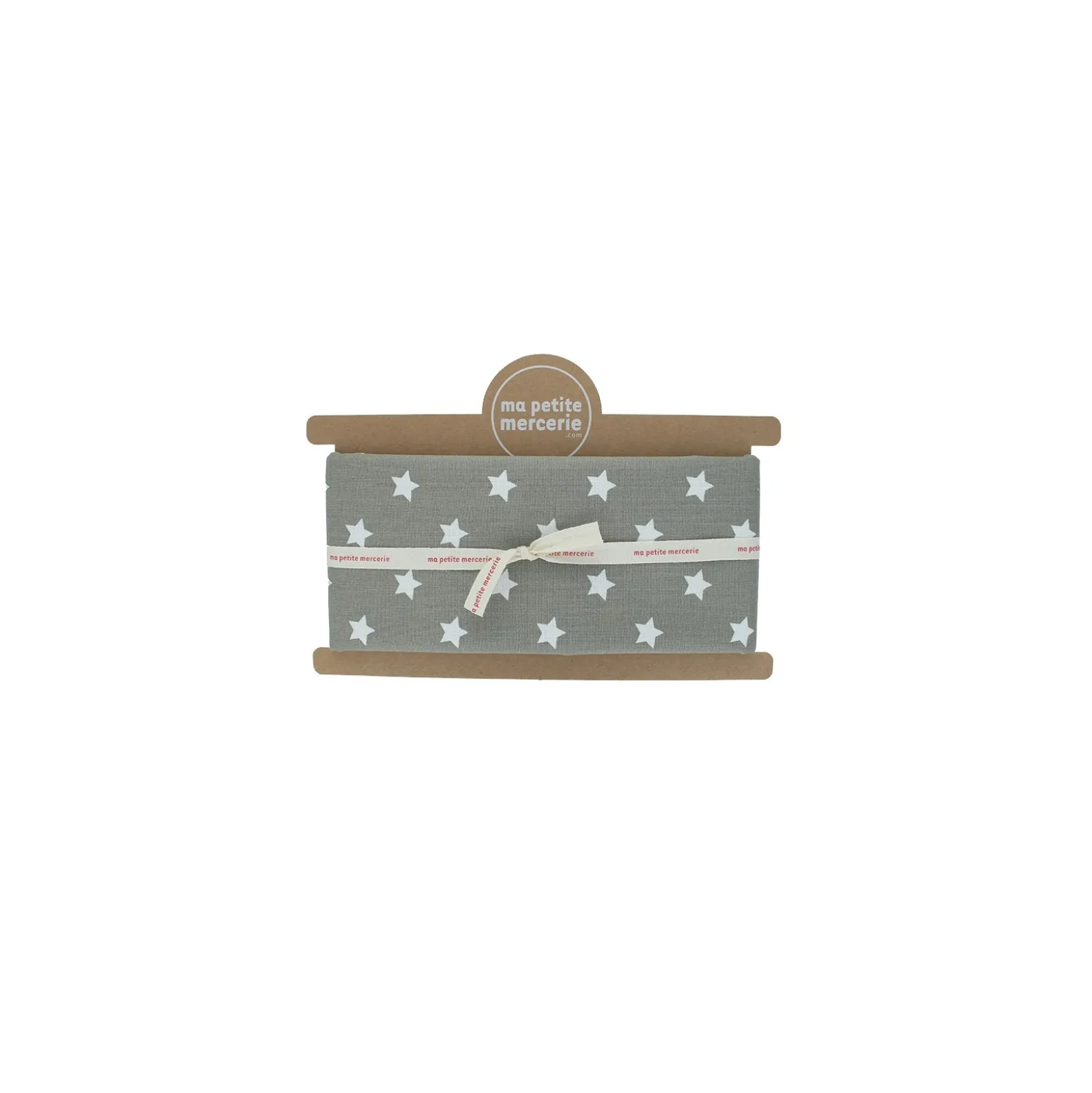 Coupon tissu coton étoiles - argile (50 cm x 150 cm)