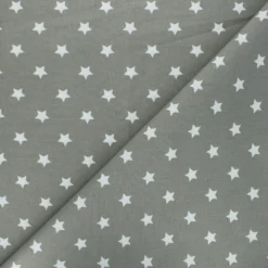 Coupon tissu coton étoiles - argile (50 cm x 150 cm)