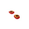 Demi-boule en laine bouillie Rouge / Marron x2